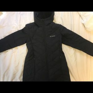 Columbia Black Puffy Long Jacket - S Small